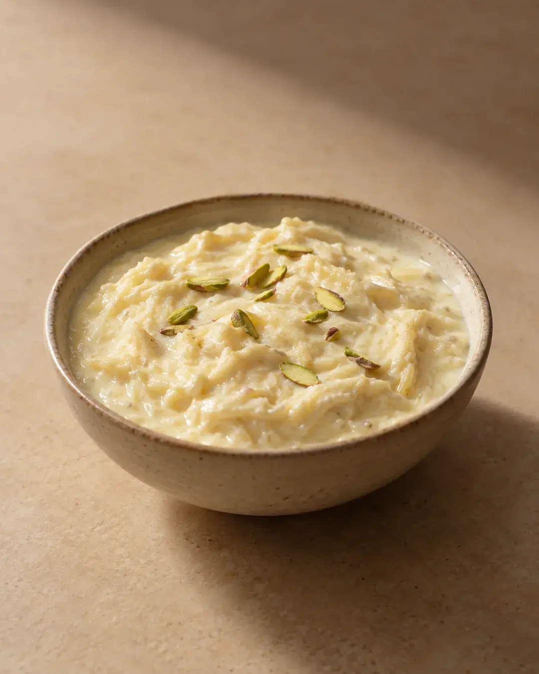 Thick pale rabdi with visible reduced milk folds